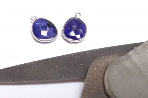 Judy Larson's Diamonds, Emeralds, and Sapphires, Oh My.  - , Contemporary Wire Jewelry, Butane Torch, Soldering, Solder, sapphire earrings